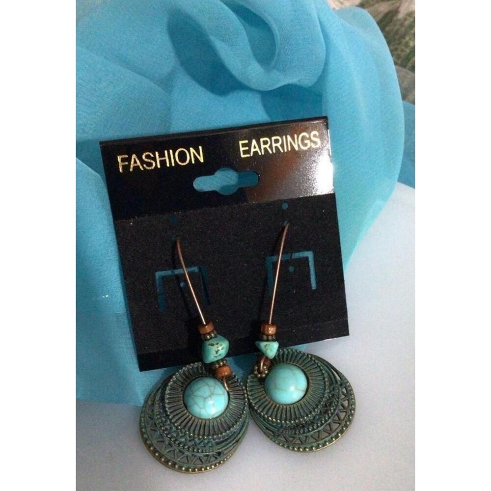 New old stock vintage earrings Dangle Retro Boho